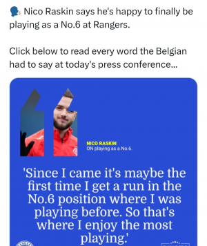 Why would Raskin say that he's happy to be finally playing as a 6 if he is not a 6?