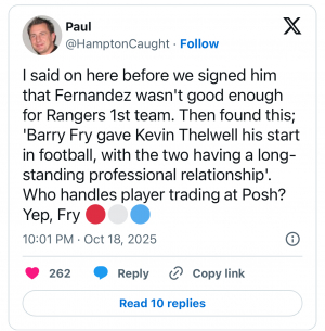 @John - this is what I was referencing when I spoke about Thelwell and Fry. Again, I said I’d read this not that he worked at Peterborough